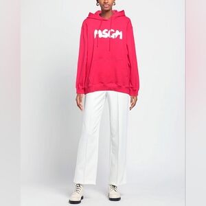 NWT MSGM Fuschia/Hot pink Hooded sweatshirts SZ S